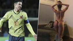 Foto de James Rodríguez y la actriz.