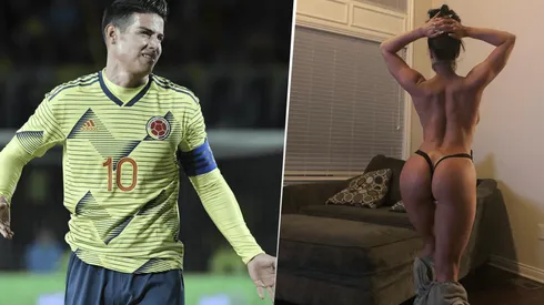 Foto de James Rodríguez y la actriz.