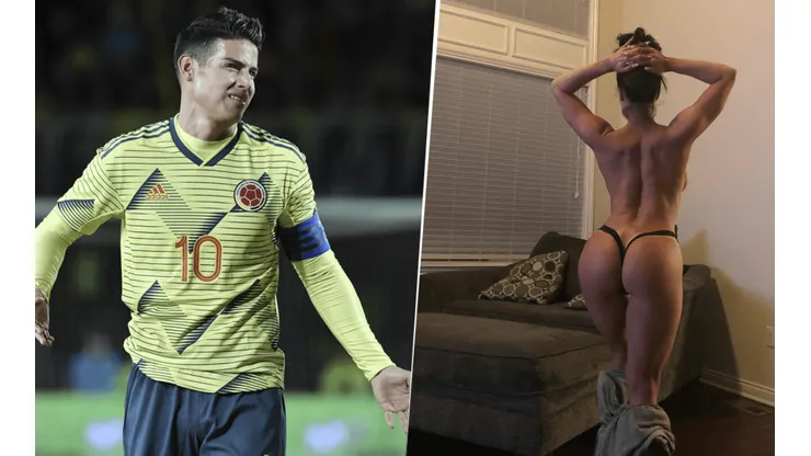 Foto de James Rodríguez y la actriz.