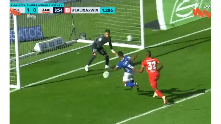Así fue el primer gol de Millonarios frente a América en El Campín.