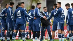 Foto de los jugadores de la Selección Argentina.