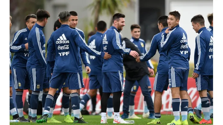 Foto de los jugadores de la Selección Argentina.