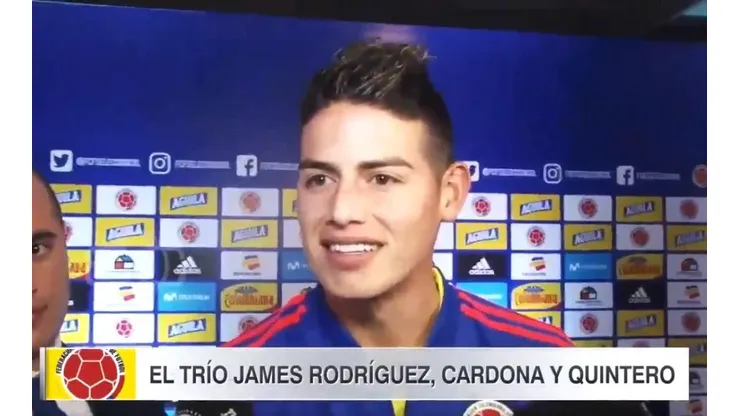 Video: la reacción de James cuando le preguntaron si podían jugar juntos Cardona, Quintero y él