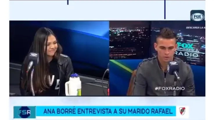 Así fue el mano a mano de Santos Borré con su esposa en Fox Sports.