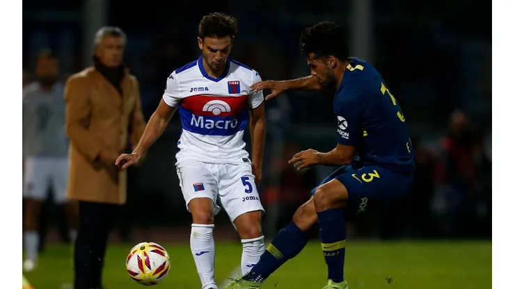 Lucas Menossi durante la final contra Boca.