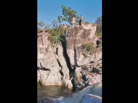 ¡Este 'Lagarto' está totalmente loco! Diego Costa se lanzó a un río desde 10 metros