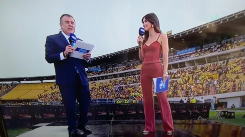 Javier Fernández Bonett y Paulina Vega en la despedida de la Selección Colombia.