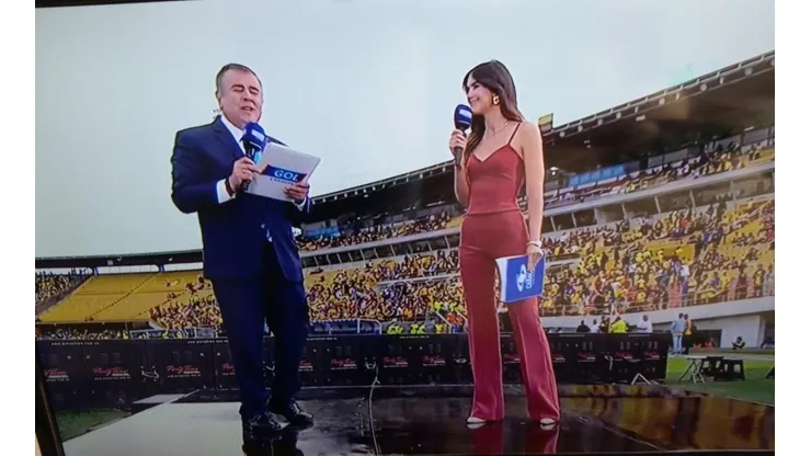 Javier Fernández Bonett y Paulina Vega en la despedida de la Selección Colombia.
