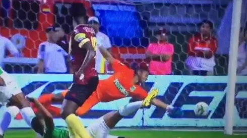 Así fue el gol de Marco Pérez para el 1-0 transitorio entre Tolima y Nacional.