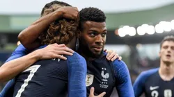 El festejo de los jugadores de Francia.