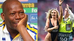 La reacción de Faustino Asprilla al conocer a la modelo Kinsey Wolanski.