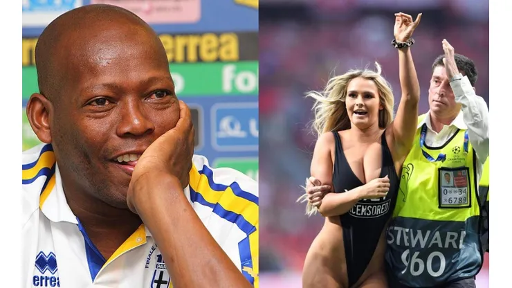 La reacción de Faustino Asprilla al conocer a la modelo Kinsey Wolanski.
