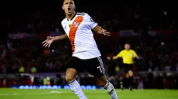 Suárez festeja el 3-0 ante Paranaense.