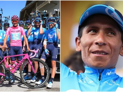 La felicidad de Nairo Quintana por el título de Carapaz en el Giro de Italia