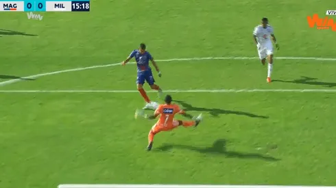 El mano a mano que sacó Wuilker Faríñez en el estadio Sierra Nevada de Santa Marta.