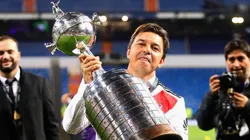 Marcelo Gallardo con la Copa Libertadores.
