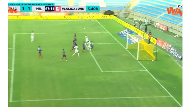Así fue el gol de Millonarios para empatar el duelo contra Unión Magdalena en Santa Marta.