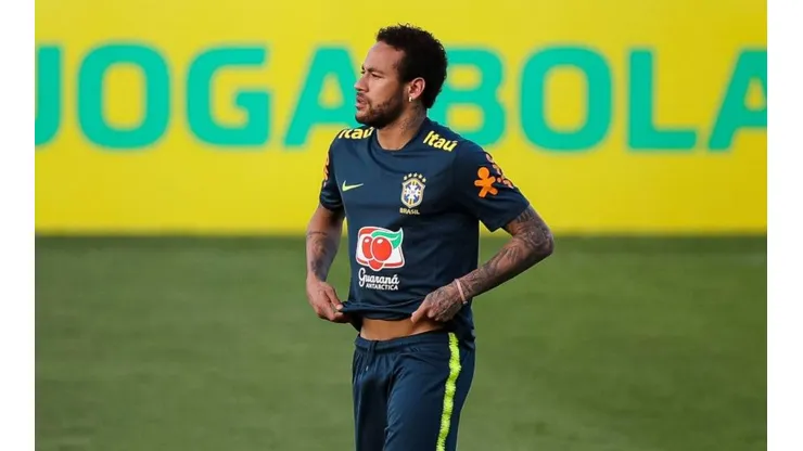 Neymar, en la práctica de Brasil.