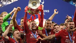 Liverpool festejando el título