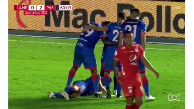 El festejo de los jugadores de Deportivo Pasto.