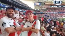 El festejo de los hinchas de River.