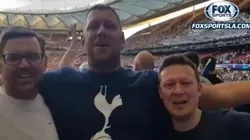Los hinchas de Tottenham en Madrid.