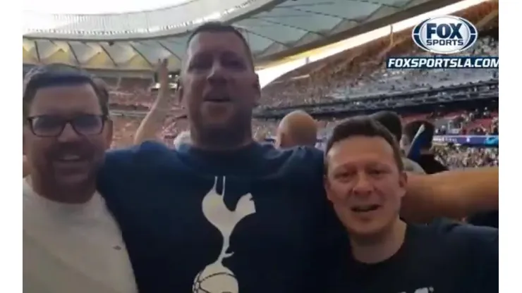 Los hinchas de Tottenham en Madrid.