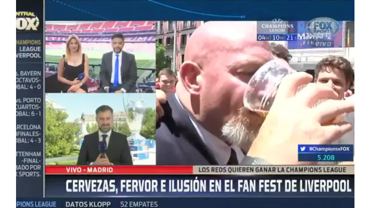 Nuestro héroe: a Christian Martin no le importó nada, agarró una cerveza y metió fondo en vivo