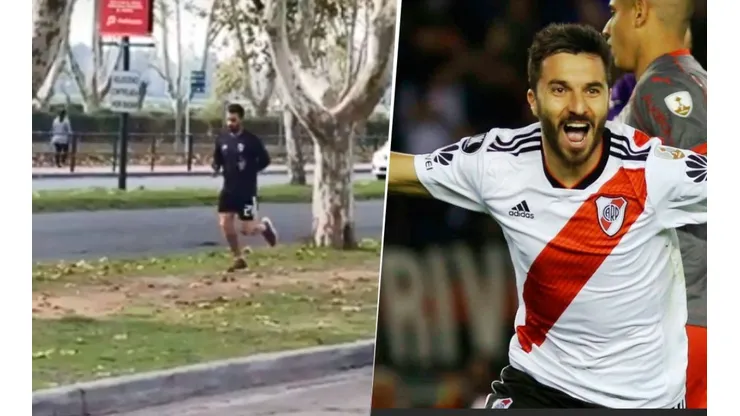 Video viral: Scocco está de vacaciones pero salió a correr por San Isidro con la ropa de River