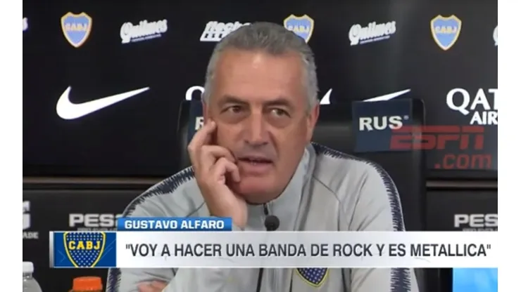 A Alfaro le preguntaron si Boca mira a River y él contestó con una historia sobre Metallica