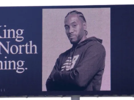 New Balance humilló a los Warriors con una valla de Kawhi Leonard en la entrada de su ciudad