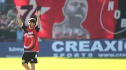 Messi en el estadio de Newell's Old Boys de Rosario.