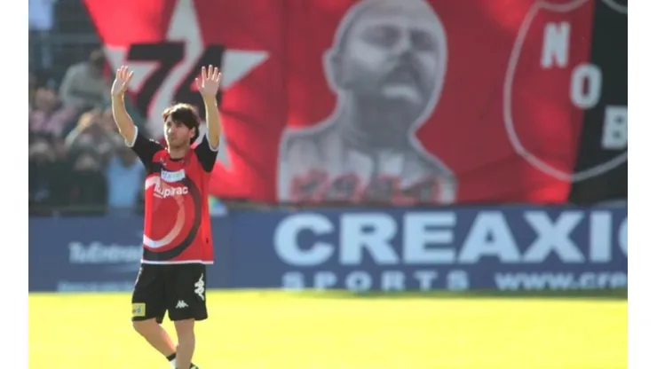 Messi en el estadio de Newell's Old Boys de Rosario.