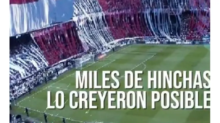 El saludo de River para la Conmebol.