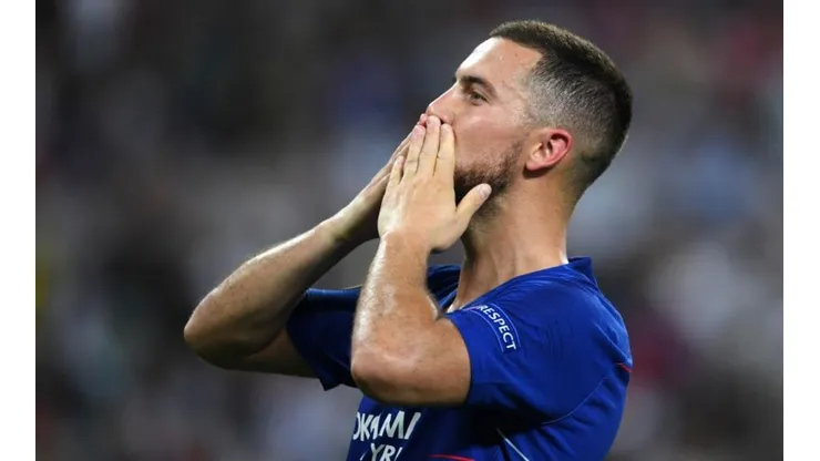 Hazard en su ¿último? partido con el Chelsea.