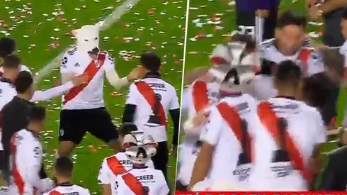 Pratto la rompió con su máscara de oso.