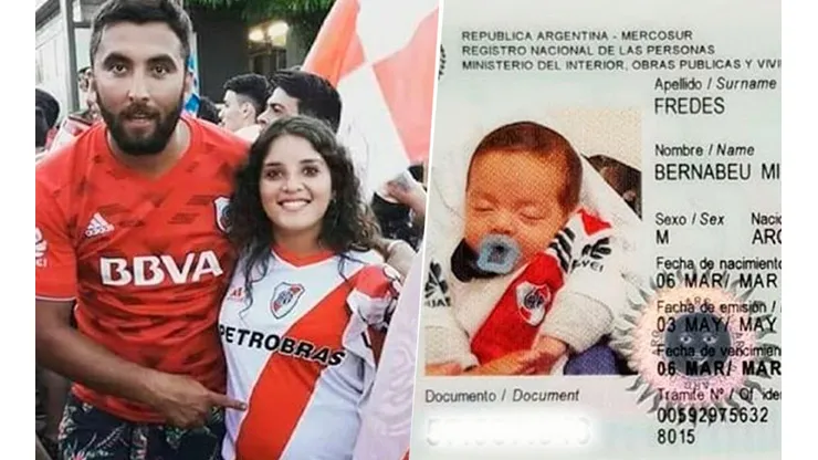 No podemos más: una pareja hincha de River le puso a su hijo ¡Bernabéu!