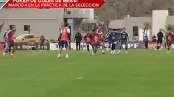 La Pulga Atómica: Messi metió póker de goles en el entrenamiento de la Selección Argentina