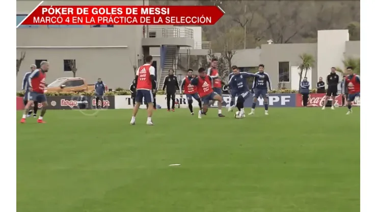 La Pulga Atómica: Messi metió póker de goles en el entrenamiento de la Selección Argentina