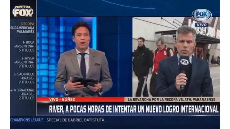 Todo listo: en FOX confirmaron el once de River para enfrentar a Atlético Paranaense