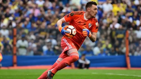 Armani en el partido de ida ante Boca.