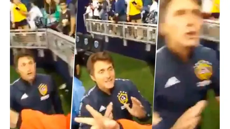 Guillermo se le plantó a un hincha de River mientras se filmaba gritándole en Estados Unidos
