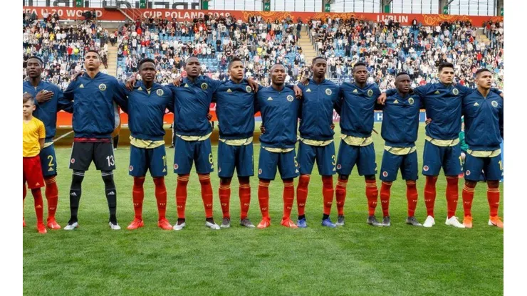 Selección Colombia Sub-20 en el Mundial de la categoría en Polonia.