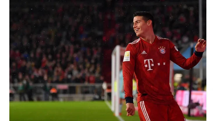 James Rodríguez jugando en el Bayern Munich.