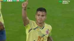 Así festejó Juan Camilo Hernández su triplete en el Mundial Sub-20.