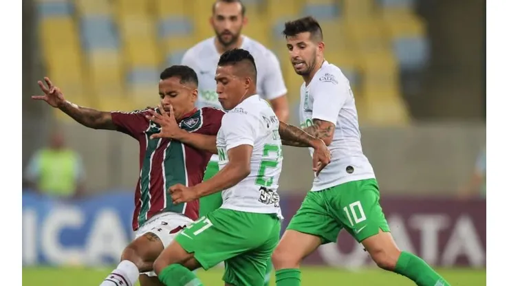 Atlético Nacional vs Fluminense por la Copa Sudamericana.