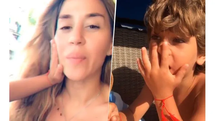 Jimena Barón y las risas con Momo.