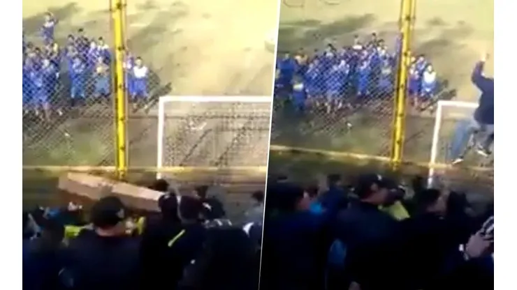 Solo en Argentina: velaron a un hincha en la tribuna del Dock Sud con cantos y disparos al aire