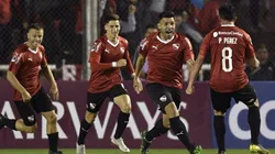 El festejo del primer tanto del 'Rojo'.