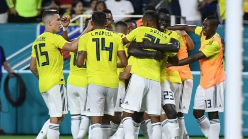 Colombia celebra su victoria frente a Venezuela en un amistoso.